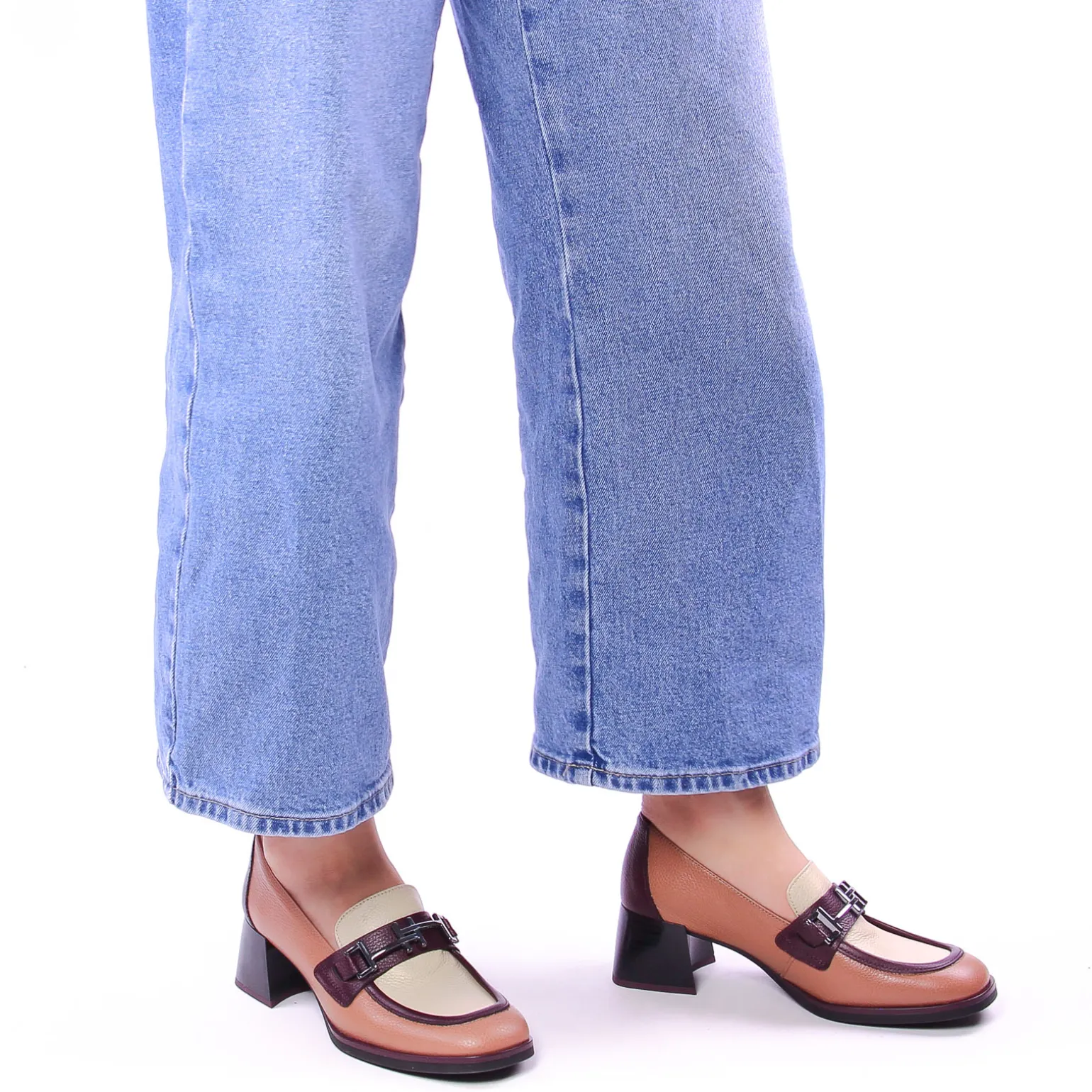 Mocassins Trotteurs Hispanitas CHI243550 Beige Blanc