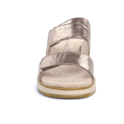 Mules Compensées Caprice 27250 Taupe Metallic