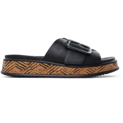 Mules Compensées Rieker W0803-00 Noir