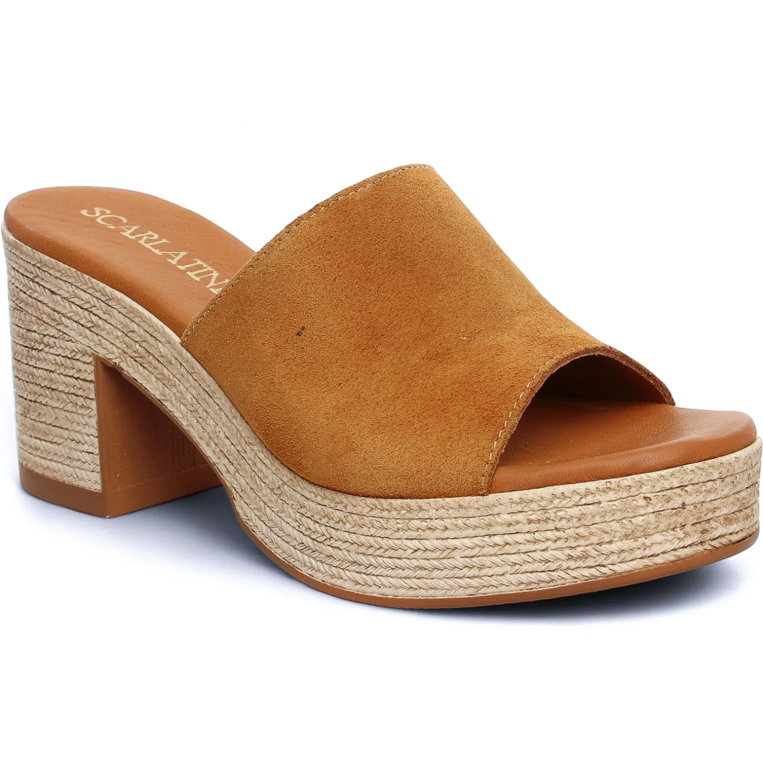 Mules Compensées Scarlatine 32622 Camel