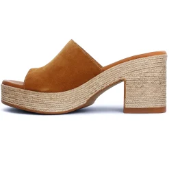 Mules Compensées Scarlatine 32622 Camel