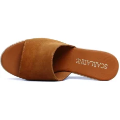 Mules Compensées Scarlatine 32622 Camel