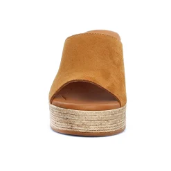 Mules Compensées Scarlatine 32622 Camel