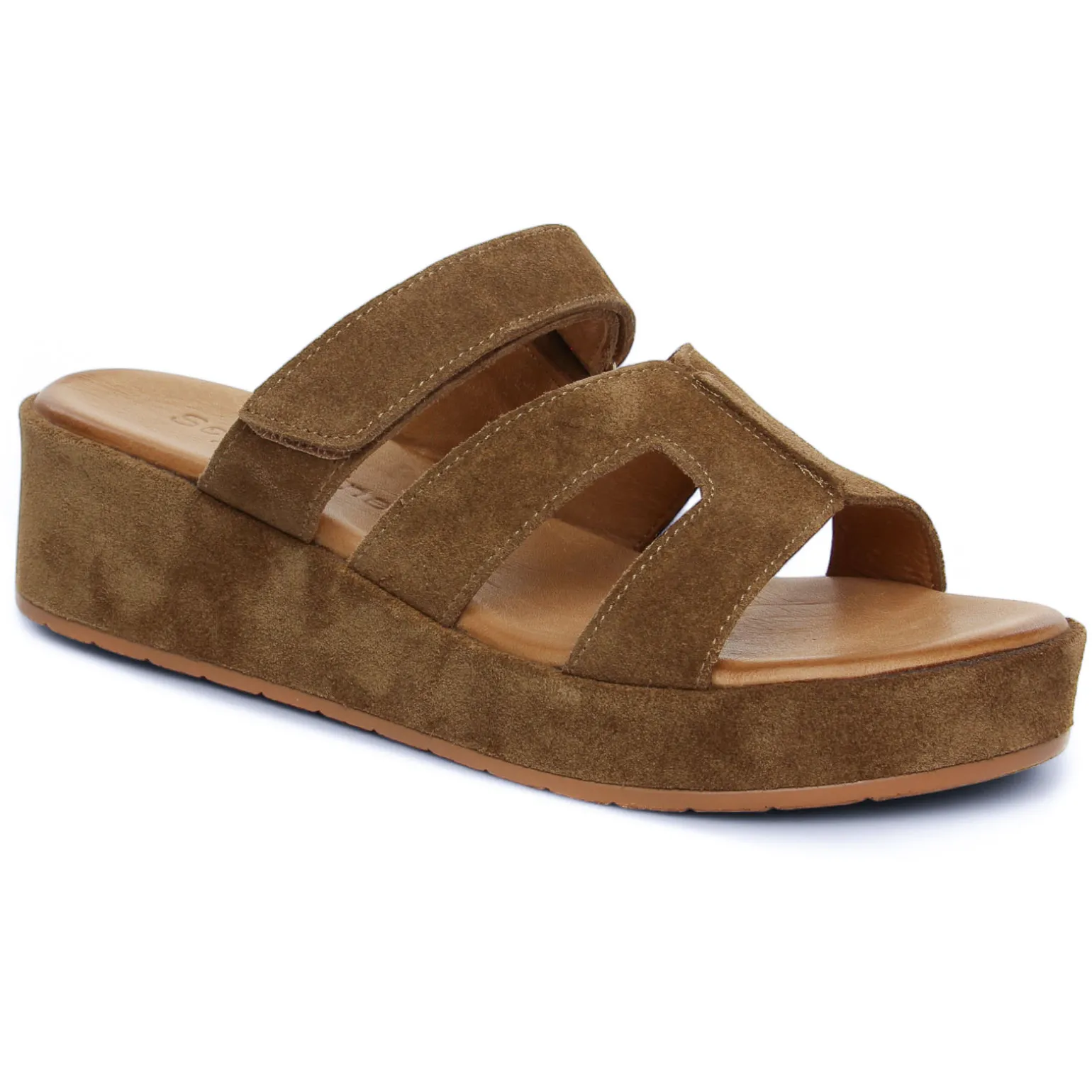 Mules Compensées Scarlatine Gafeau Camel