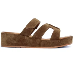 Mules Compensées Scarlatine Gafeau Camel