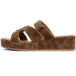 Mules Compensées Scarlatine Gafeau Camel