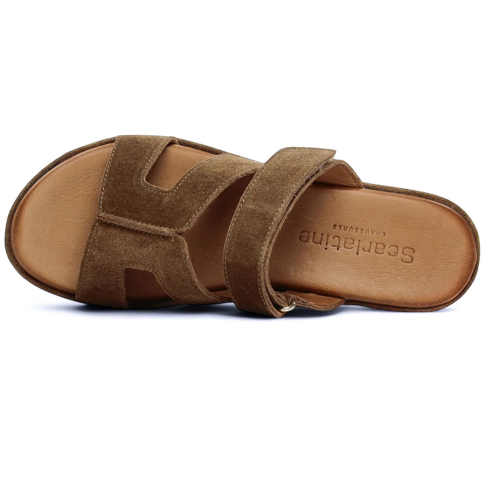 Mules Compensées Scarlatine Gafeau Camel