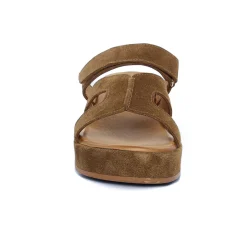 Mules Compensées Scarlatine Gafeau Camel