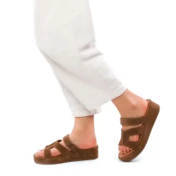 Mules Compensées Scarlatine Gafeau Camel