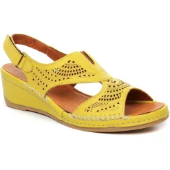 Nu-Pieds Compensés Altex Camila Jaune