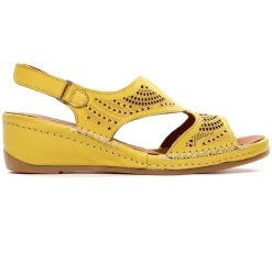 Nu-Pieds Compensés Altex Camila Jaune