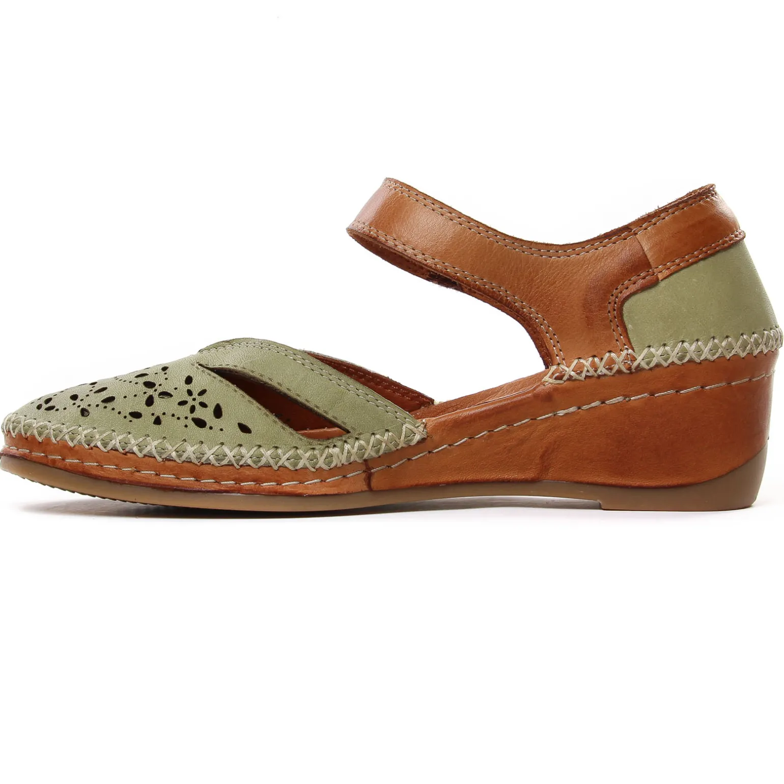 Nu-Pieds Compensés Altex Mirella Kaki Tan