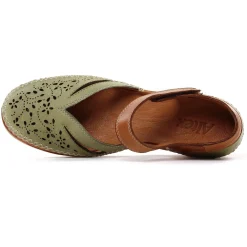 Nu-Pieds Compensés Altex Mirella Kaki Tan