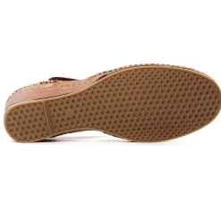 Nu-Pieds Compensés Altex Mirella Kaki Tan