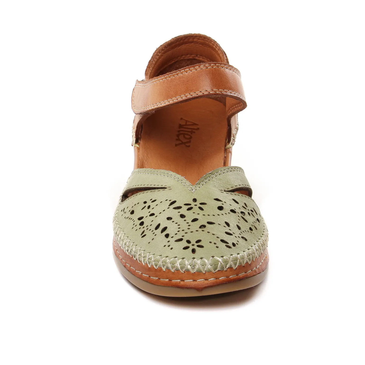 Nu-Pieds Compensés Altex Mirella Kaki Tan