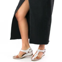 Nu-Pieds Compensés Altex Sylvette Blanc Brun