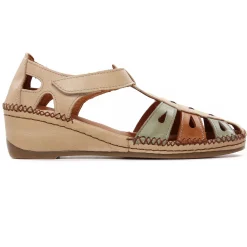 Nu-Pieds Compensés Altex Sylvette Brun Kaki