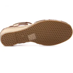 Nu-Pieds Compensés Altex Sylvette Brun Kaki