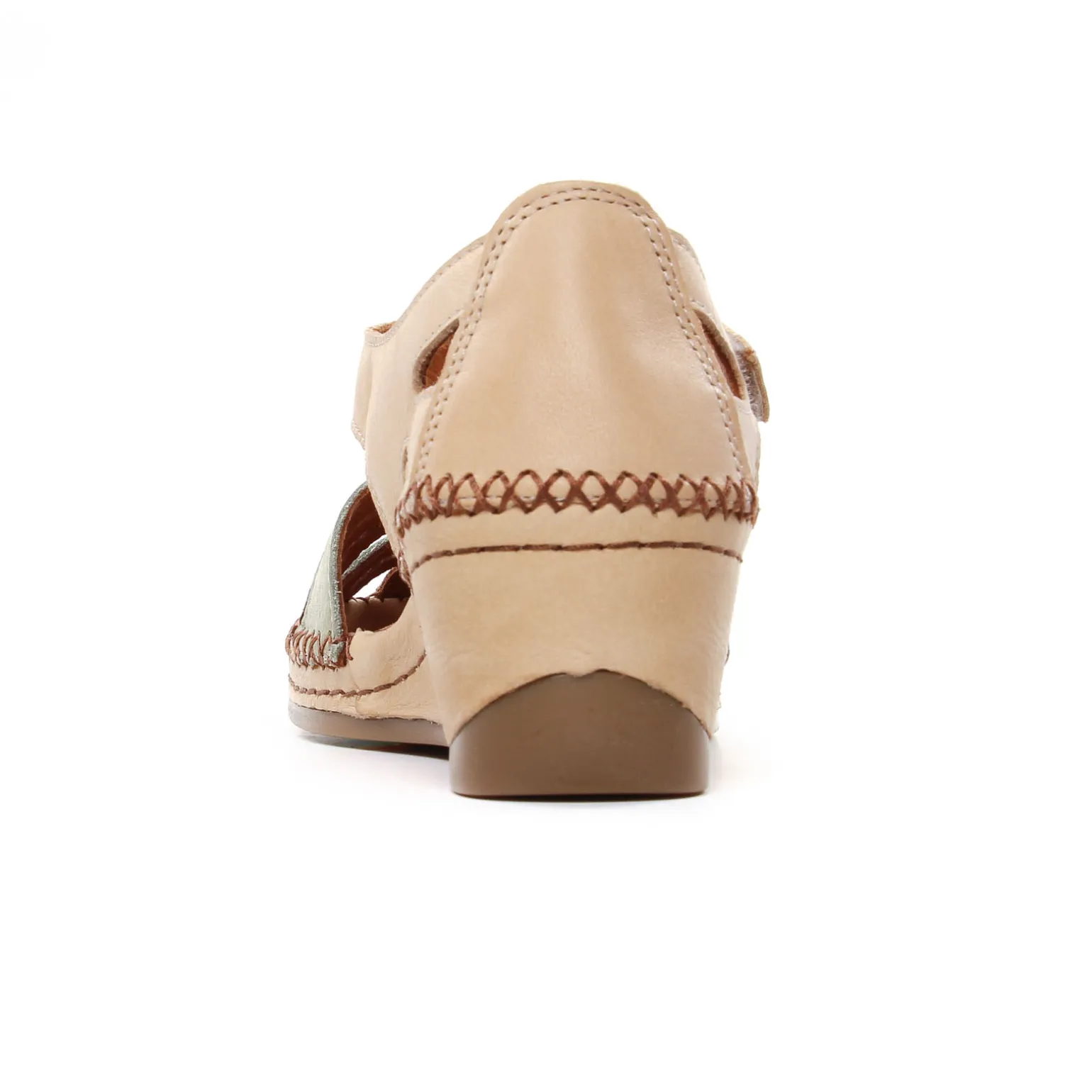 Nu-Pieds Compensés Altex Sylvette Brun Kaki