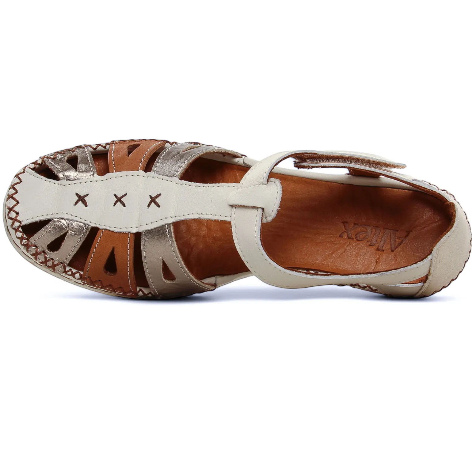 Nu-Pieds Compensés Altex Sylvette Creme Tan