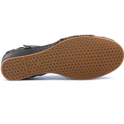 Nu-Pieds Compensés Altex Sylvette Noir Tan