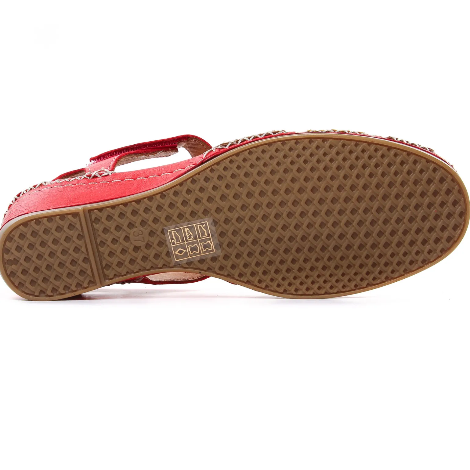 Nu-Pieds Compensés Altex Sylvette Rouge Tan