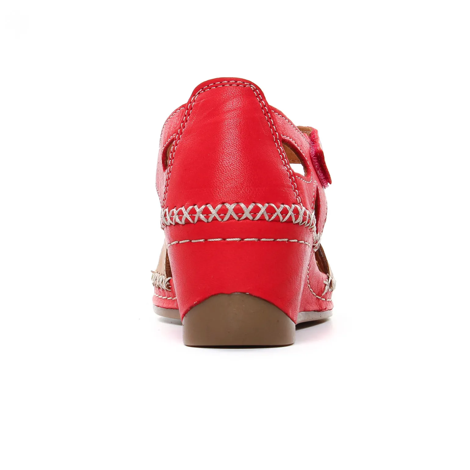 Nu-Pieds Compensés Altex Sylvette Rouge Tan