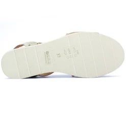 Nu-Pieds Compensés Fugitive Biscui Velour Tan