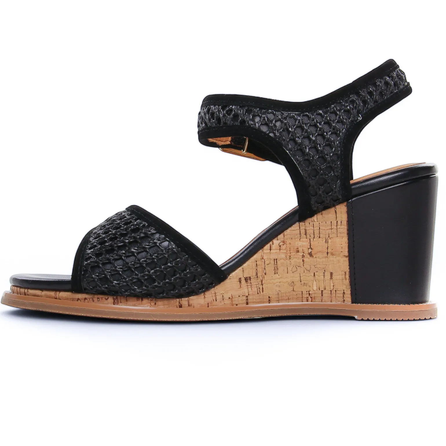 Nu-Pieds Compensés Fugitive Iroko Velour Noir