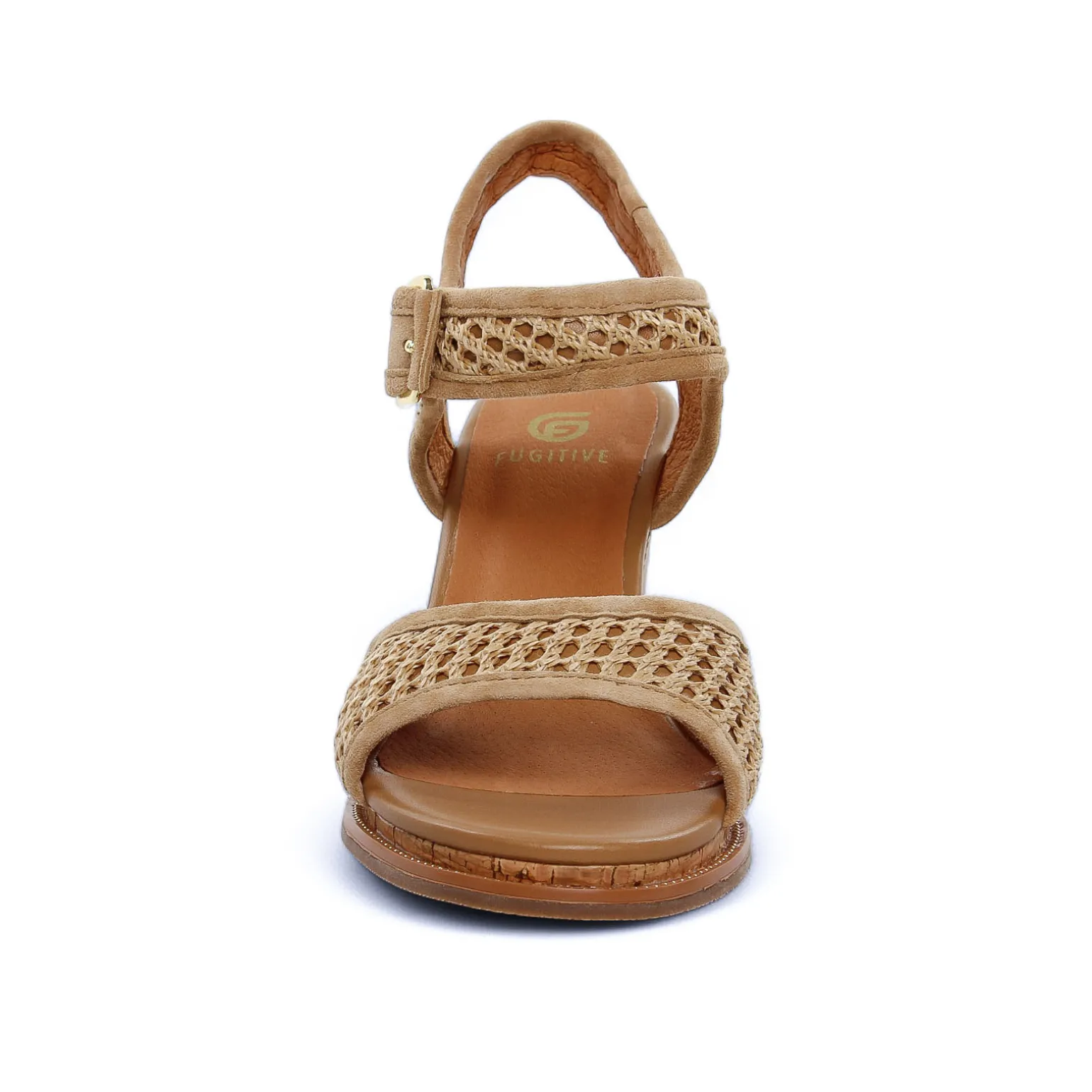 Nu-Pieds Compensés Fugitive Iroko Velour Tan