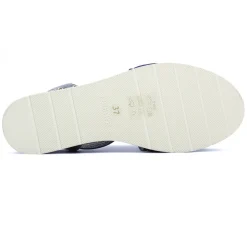 Nu-Pieds Compensés Fugitive Biscui Velours Navy