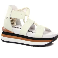 Nu-Pieds Compensés Gioseppo Setif Blanc