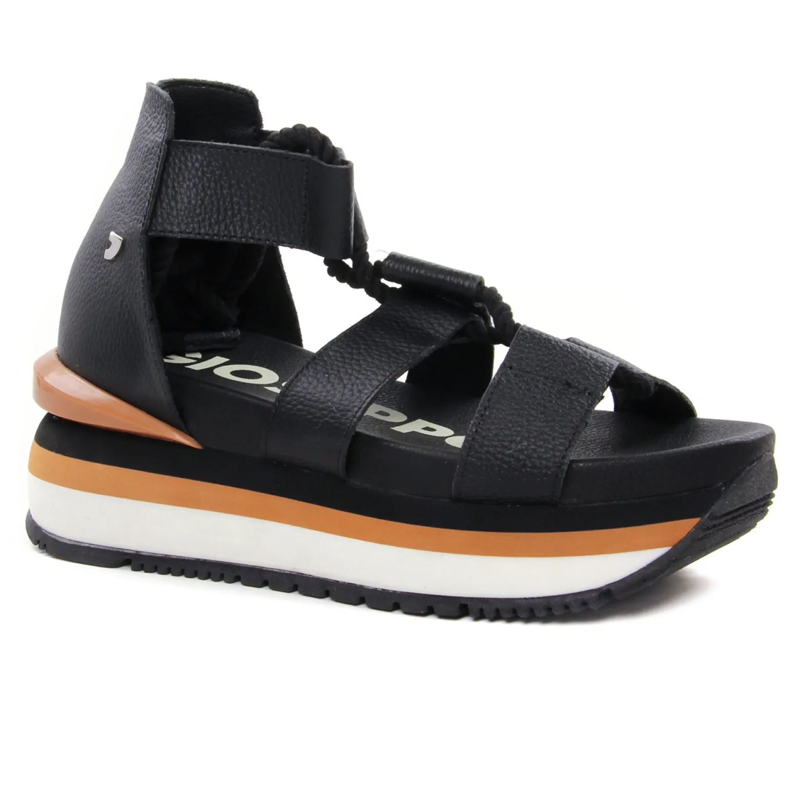 Nu-Pieds Compensés Gioseppo Setif Noir