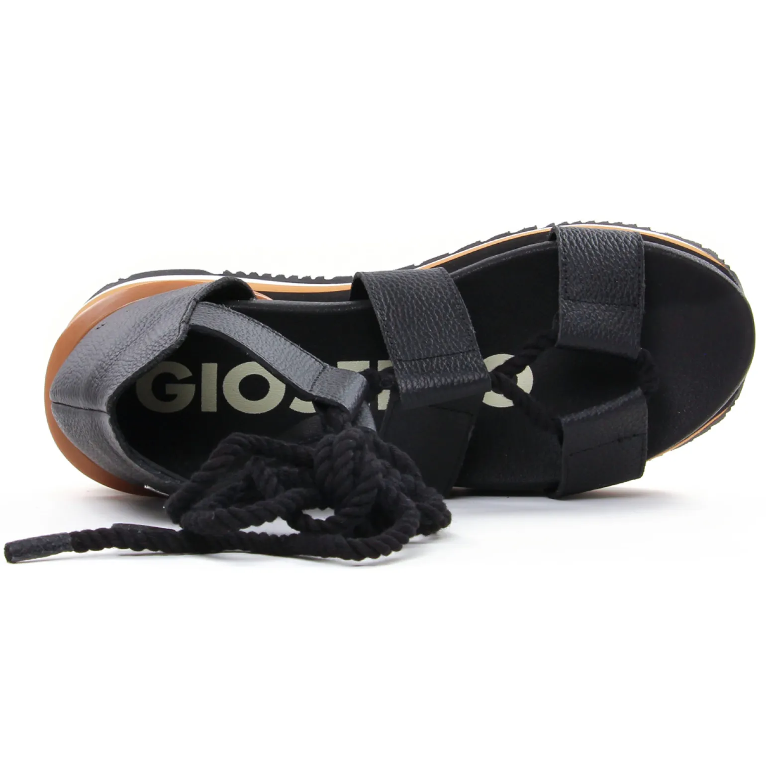 Nu-Pieds Compensés Gioseppo Setif Noir