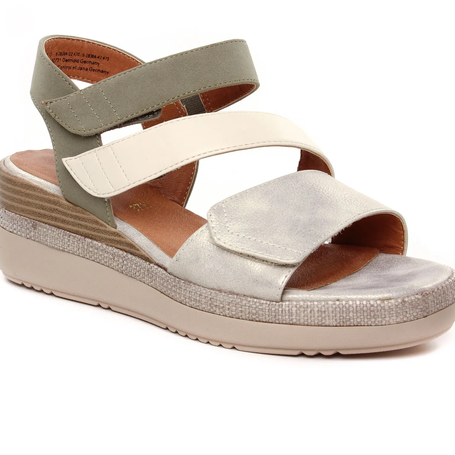 Nu-Pieds Compensés Jana 28364 Beige Sage