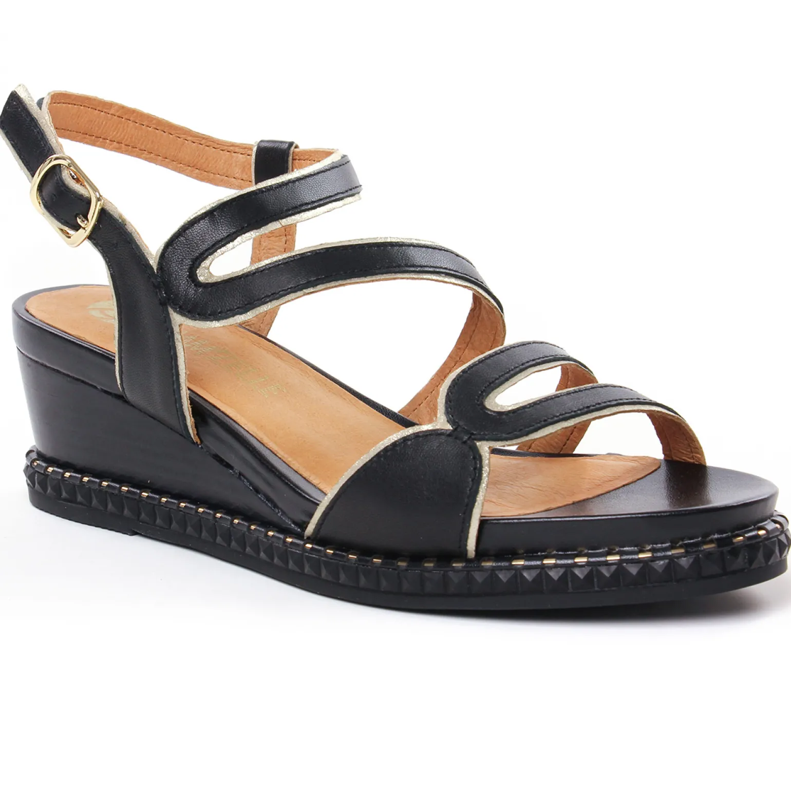 Nu-Pieds Compensés Mamzelle Selene Noir