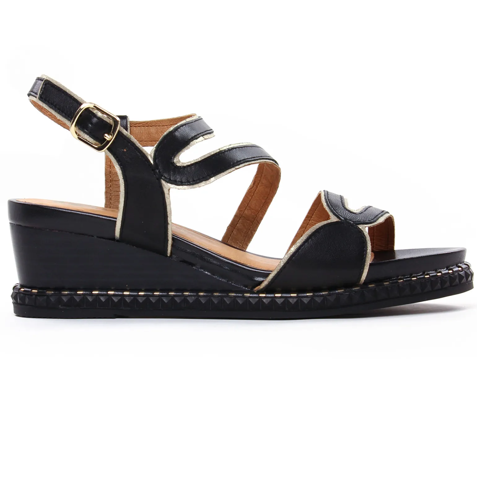 Nu-Pieds Compensés Mamzelle Selene Noir