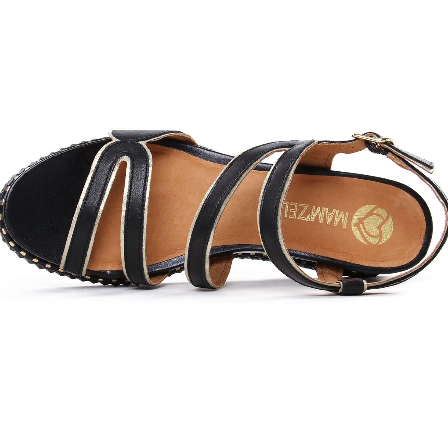 Nu-Pieds Compensés Mamzelle Selene Noir