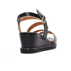 Nu-Pieds Compensés Mamzelle Selene Noir