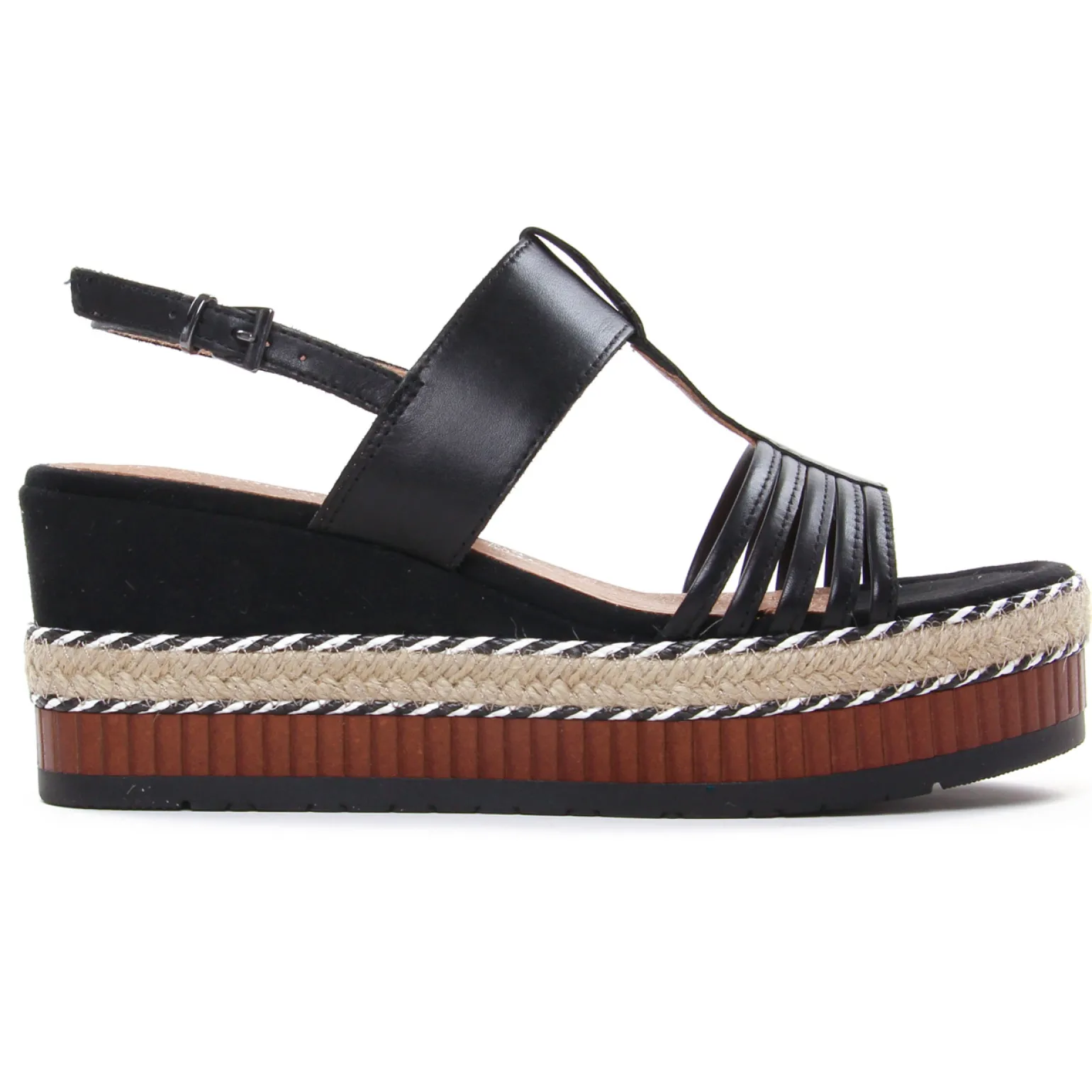 Nu-Pieds Compensés Marco Tozzi 28377 Black Antic