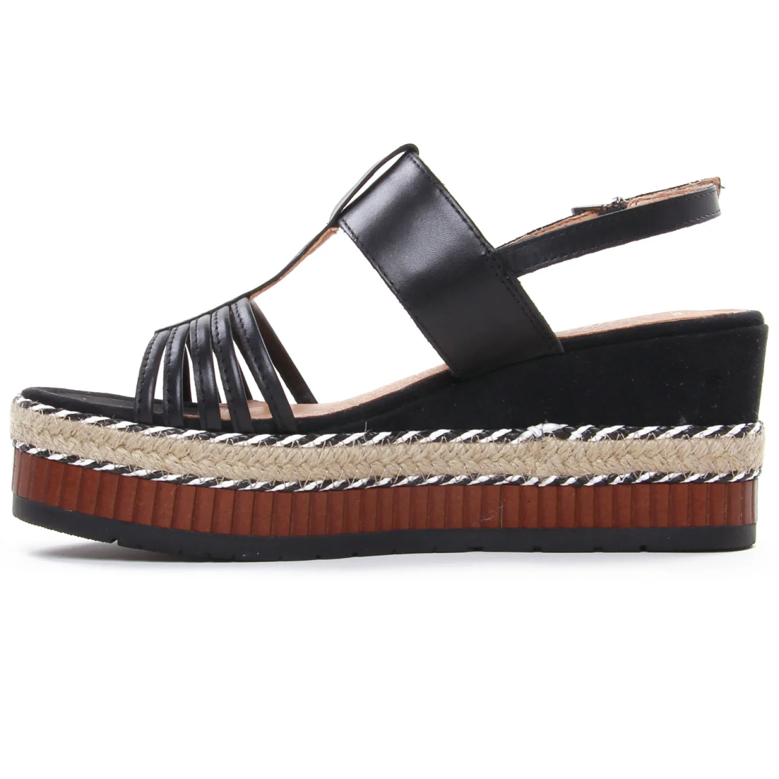 Nu-Pieds Compensés Marco Tozzi 28377 Black Antic