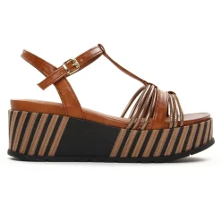 Nu-Pieds Compensés Marco Tozzi 28506 Cognac Ant Com