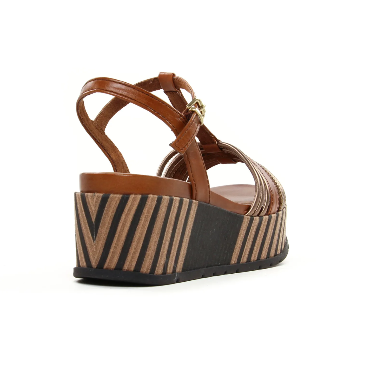 Nu-Pieds Compensés Marco Tozzi 28506 Cognac Ant Com