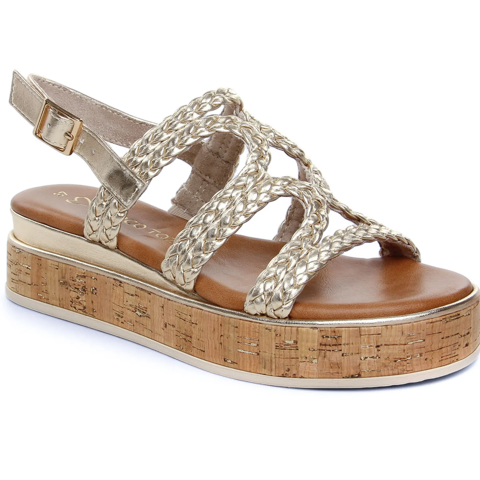 Nu-Pieds Compensés Marco Tozzi 28700 Gold