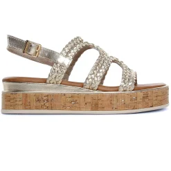 Nu-Pieds Compensés Marco Tozzi 28700 Gold