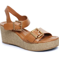 Nu-Pieds Compensés Marco Tozzi 28389 Cognac