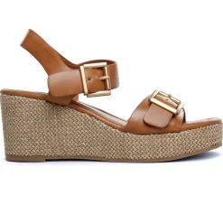 Nu-Pieds Compensés Marco Tozzi 28389 Cognac