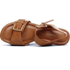 Nu-Pieds Compensés Marco Tozzi 28389 Cognac