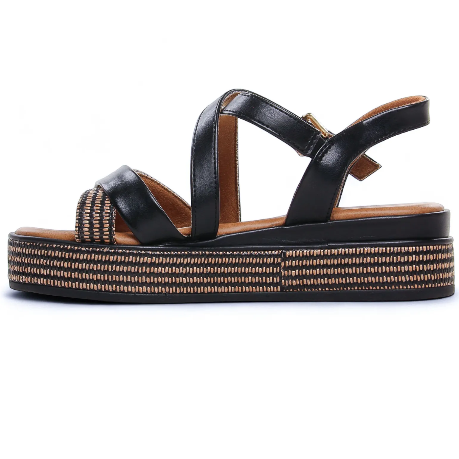 Nu-Pieds Compensés Marco Tozzi 28705 Black Comb