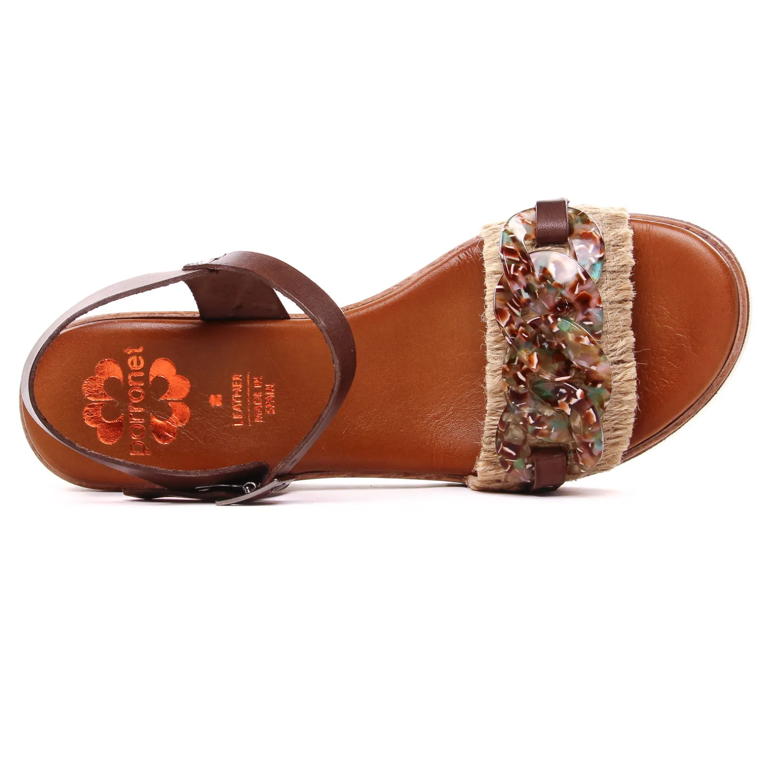 Nu-Pieds Compensés Porronet 2854 Moka